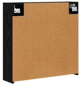 Szafka z lustrem do łazienki czarny dąb 63,5 x 16 x 62,5 cm