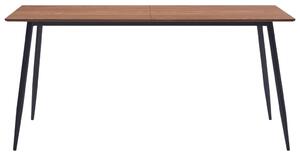 Stół jadalniany, brązowy, 160 x 80 x 75 cm, MDF