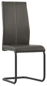 Wspornikowe krzesła stołowe, 2 szt., brązowe, sztuczna skóra