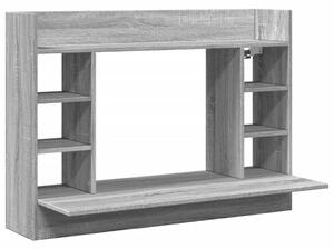 Minimalistyczne ścienne biurko szary dąb T0-W55