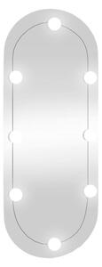 Lustro Åcienne z LED, 30x70 cm, szklane, owalne