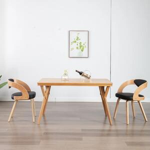 Krzesła stołowe, 2 szt., gięte drewno i sztuczna skóra