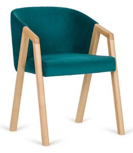 Stylowe krzesło Aires z drewnianym wykończeniem w stylu klasycznym i vintage