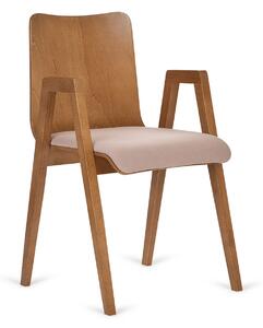 -20% z kodem MEBLOVE - Krzesło jadalniane Link B-2130, drewniane z tapicerowanym siedziskiem