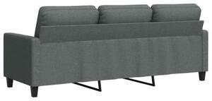 Sofa 3-osobowa, ciemnoszara, 180 cm, tapicerowana tkaninÄ