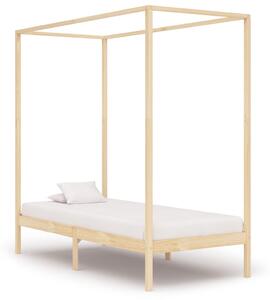 Rama łóżka z baldachimem, lite drewno sosnowe, 100 x 200 cm
