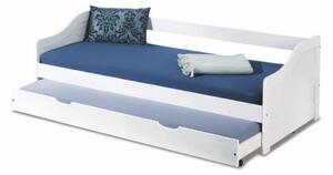 Łóżko Leonie 2 90x200, podwójne łóżko, łóżko dla dzieci, dziecięce, do pokoju dziecięcego, z szufladą, białe, dla malucha i nastolatka