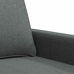 Sofa 3-osobowa, ciemnoszara, 180 cm, tapicerowana tkaninÄ