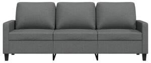 Sofa 3-osobowa, ciemnoszara, 180 cm, tapicerowana tkaninÄ