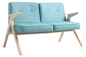 Sofa w stylu retro Vinc, nawiązująca do vintage. Imituje ławkę