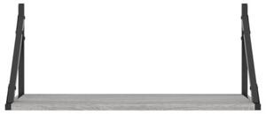 Półki ścienne, 2 szt., szary dąb sonoma, 60x25x25,5 cm