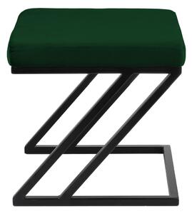 Ławka Pufa Linda, metalowa, czarna, w stylu loftowym i minimalistycznym, z miękkim siedziskiem, do przedpokoju i salonu