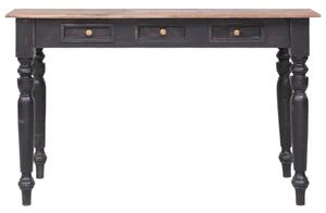 Biurko z 3 szufladami, 117 x 57 x 75 cm, lite drewno mahoniowe