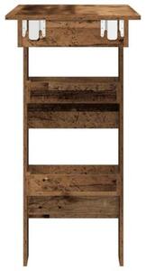 Ścienny stolik barowy, stare drewno, 102x45x103,5 cm