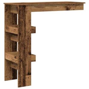 Ścienny stolik barowy, stare drewno, 102x45x103,5 cm