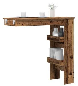 Ścienny stolik barowy, stare drewno, 102x45x103,5 cm