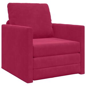 Sofa bed czerwone wino 74 x 77 x 81 cm aksamit