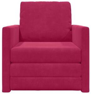 Sofa bed czerwone wino 74 x 77 x 81 cm aksamit