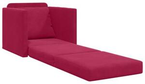 Sofa bed czerwone wino 74 x 77 x 81 cm aksamit