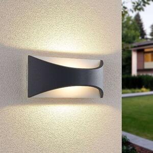 Lindby - Mathea LED Ścienna Lampa Ogrodowa L30 Dark Grey/White Lindby