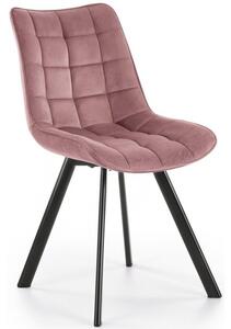 Krzesło Skandynawskie Do Salonu K332 Różowe Welurowe