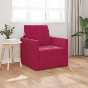 Sofa bed czerwone wino 74 x 77 x 81 cm aksamit