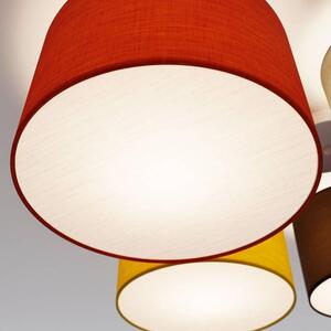 Lindby - Laurenz 5 Lampa Sufitowa Red/Yellow