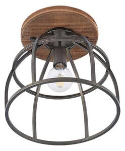 Lindby - Rutger Round Lampa Sufitowa Wood/Black Lindby