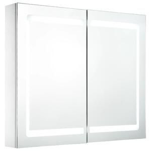 Szafka łazienkowa z lustrem i LED, 80 x 12,2 x 68 cm