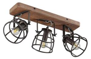 Lindby - Rutger 3 Lampa Sufitowa Wood/Black Lindby