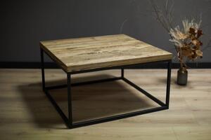Industrialny loftowy stolik kawowy STILO2 Stare drewno szczotkowane