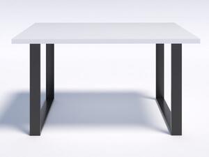 Stół z białym blatem w stylu modern loft NERO 140/90