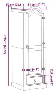 Szafa corona, 55x52x170 cm, lite drewno sosnowe