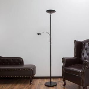 Lindby - Malea LED Lampa Podłogowa w/Arm Black Lindby