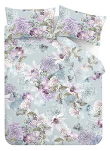 Jasnoniebieska pościel jednoosobowa 135x200 cm Floral Serenity – RHS