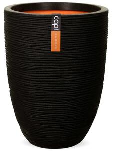 Capi Donica Nature Rib, elegancka, niska, 36 x 47 cm, czarna, KBLR782