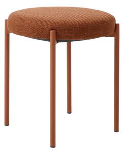 Metalowy stołek w kolorze terakoty Pelican – Unique Furniture