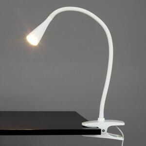 Lindby - Baris LED Lampa Biurkowa z Klipsem White Lindby