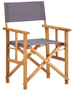 Krzesła reżyserskie, 2 szt., lite drewno akacjowe