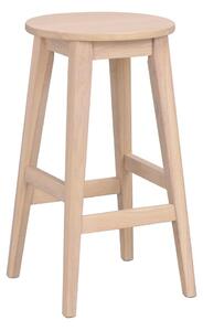 Hoker z litego drewna dębowego w naturalnym kolorze (wysokość siedziska 65 cm) Austin – Rowico