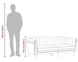 Sofa dwuosobowa, niebieska, aksamit