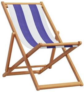 Składane krzesła plażowe, 2 szt., niebiesko-białe