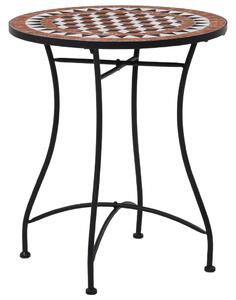 Mozaikowy stolik bistro, brązowy, 60 cm, ceramiczny