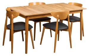 Zestaw Skandynawski Stół + Krzesła do Salonu 190/150x80