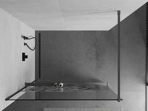 Mexen Kioto+ ścianka prysznicowa z półką Walk-in 80 x 200 cm, biały wzór, gun metal - 800-080-121-95-85