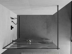 Mexen Kioto+ ścianka prysznicowa z półką Walk-in 90 x 200 cm, biały wzór, gun metal - 800-090-121-95-97