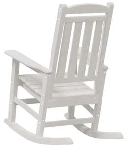 Ogrodowe krzesło bujańce biały 92 x 70 x 108cm hdpe