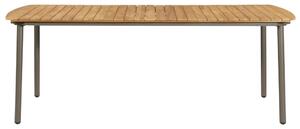 Stół ogrodowy, 200x100x72 cm, lite drewno akacjowe i stal