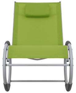 Ogrodowy fotel bujany, zielony, textilene