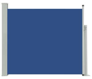 Wysuwana markiza boczna na taras, 100 x 300 cm, niebieska